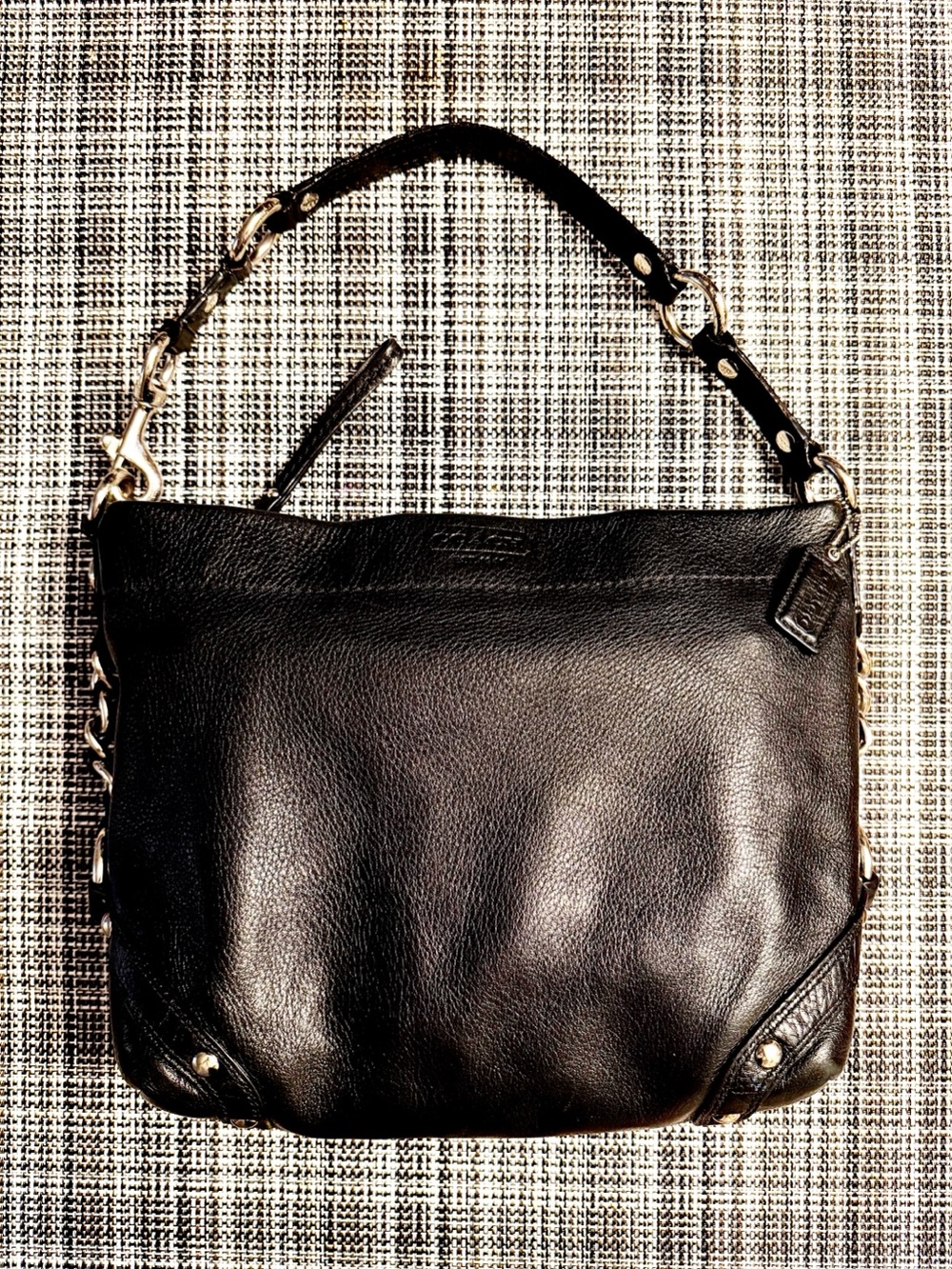 Coach Black Leather Shoulder Bag – Soft Milled Leather